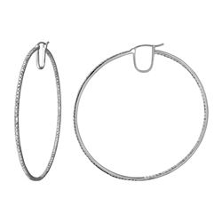 Natural 3.33 CTW Diamond Earrings 14K White Gold - REF-279H2W