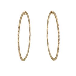 Natural 1.46 CTW Diamond Earrings 14K Yellow Gold - REF-168R3K