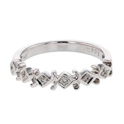 Natural 0.03 CTW Diamond Band Ring 14K White Gold - REF-28R8K