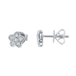 Natural 0.18 CTW Diamond Earrings 14K White Gold - REF-27H9W