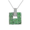 Image 1 : Natural 2.02 CTW Garnet & Diamond Necklace 14K White Gold - REF-90M9F