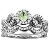 Image 1 : 0.92 CTW Amethyst & Diamond Ring 10K White Gold - REF-81M5K