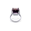 Image 1 : Genuine 5.8 ctw Amethyst & Diamond Ring 14KT White Gold - REF-82A2K