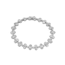 Natural 1.12 CTW Diamond Bracelet 14K White Gold - REF-178M2F