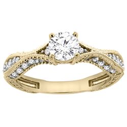 0.75 CTW Diamond Ring 14K Yellow Gold - REF-169X3M