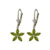 Image 1 : Genuine 2.8 ctw Peridot Earrings 14KT White Gold - REF-46K7V