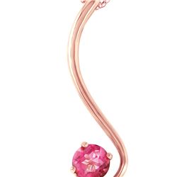 Genuine 0.55 ctw Pink Topaz Necklace 14KT Rose Gold - REF-26T6A