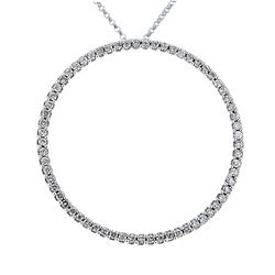 Natural 0.65 CTW Diamond Necklace 14K White Gold - REF-63M2F