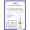 Image 2 : Genuine 4.5 ctw Pearl & Citrine Necklace 14KT White Gold - REF-20X5M
