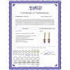 Image 2 : Genuine 3.4 ctw Pink Topaz & Peridot Earrings 14KT Yellow Gold - REF-26Y6F