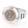 Image 1 : Natural 0.20 CTW Diamond Ring 14K Two Tone Yellow Gold - REF-58X5T