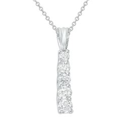 0.50 CTW Diamond Necklace 14K White Gold - REF-45N5Y