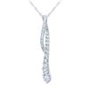 Image 1 : 0.50 CTW Diamond Necklace 14K White Gold - REF-49F2N
