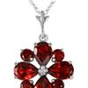 Image 1 : Genuine 2.43 ctw Garnet Necklace 14KT White Gold - REF-29Z7N