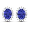 Image 2 : Natural 2.56 CTW Tanzanite & Diamond Earrings 14K White Gold - REF-48K3W