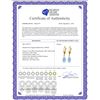 Image 2 : Genuine 4.5 ctw Blue Topaz Earrings 14KT Yellow Gold - REF-22M7T