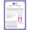 Image 2 : Genuine 6 ctw Pink Topaz Earrings 14KT White Gold - REF-68N4R