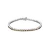 Image 1 : Natural 6.26 CTW Multi-Sapphire Bracelet 14K White Gold - REF-186F3M