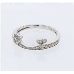 Natural 0.23 CTW Diamond Ring 14K White Gold - REF-33W3H