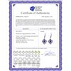 Image 2 : Genuine 1.10 ctw Amethyst Earrings 14KT White Gold - REF-37H7X