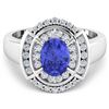 Image 3 : Natural 2.77 CTW Tanzanite & Diamond Ring 14K White Gold - REF-70T2H