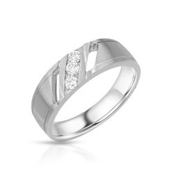 Natural 0.29 CTW Diamond Ring 14K White Gold - REF-105W3H