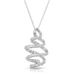 Natural 1.17 CTW Diamond Necklace 14K White Gold - REF-119W7H