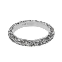 Natural 1.58 CTW Diamond Band Ring W=3MM 14K Gold - REF-106N2Y