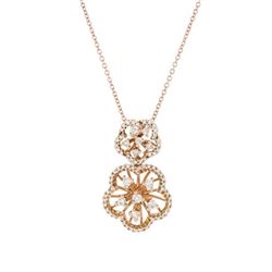 Natural 0.47 CTW Diamond Necklace 14K Rose Gold - REF-56N7Y