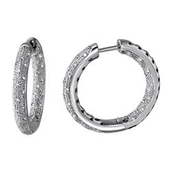 Natural 0.67 CTW Diamond Earrings 14K White Gold - REF-127W8H