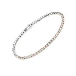 Natural 6.54 CTW Diamond & Bracelet 14K White Gold - REF-648K9R