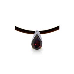 Genuine 6 ctw Garnet Necklace 14KT Yellow Gold - REF-49V6W