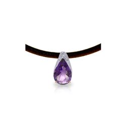 Genuine 6 ctw Amethyst Necklace 14KT Rose Gold - REF-30T5A