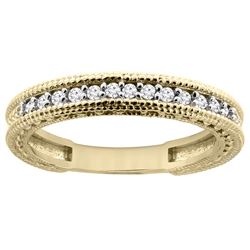 0.16 CTW Diamond Ring 14K Yellow Gold - REF-45K4W