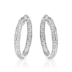 Natural 2.38 CTW Diamond Earrings 14K White Gold - REF-219W6H