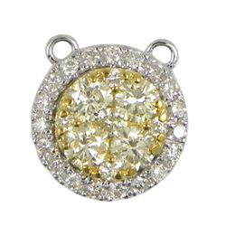 Natural 0.61 CTW Diamond Pendant 14K White Gold - REF-88K2R