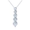 Image 1 : Natural 0.53 CTW Diamond Necklace 14K White Gold - REF-78K3R