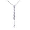 Image 1 : Natural 0.11 CTW Diamond Necklace 14K White Gold - REF-18T9X