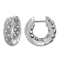 Natural 0.41 CTW Diamond Earrings 14K White Gold - REF-75W6H