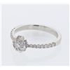 Image 1 : Natural 0.61 CTW Diamond Ring 14K White Gold - REF-105F3M