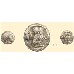 GREEK COINS - ATTICA - Athens - ARCHAIC AR Tetradrachm