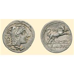 ROMAN COINS - REPUBLIC - AR DENARIUS BALBUS BULL