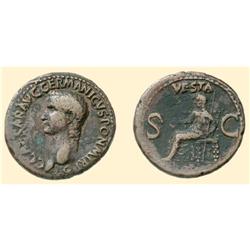 ROMAN COINS - Caligula - AE AS VESTA