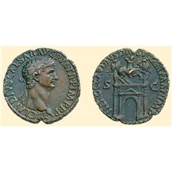 ROMAN COINS - Claudius- AE Sestertius ARCH