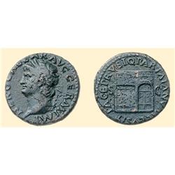 ROMAN COINS - Nero - AE AS JANUS TEMPLE