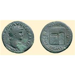 ROMAN COINS - Nero - AE AS JANUS TEMPLE