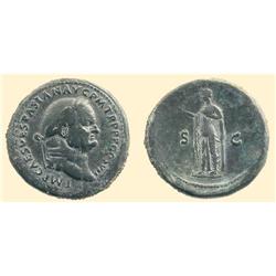 ROMAN COINS - Vespasian - AE Sestertius SPES