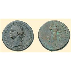 ROMAN COINS - Domitian - AE Sestertius MINERVA
