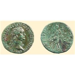 ROMAN COINS - Domitian - AE As FORTUNA