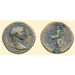 ROMAN COINS - Trajan - AE Sestertius MINERVA
